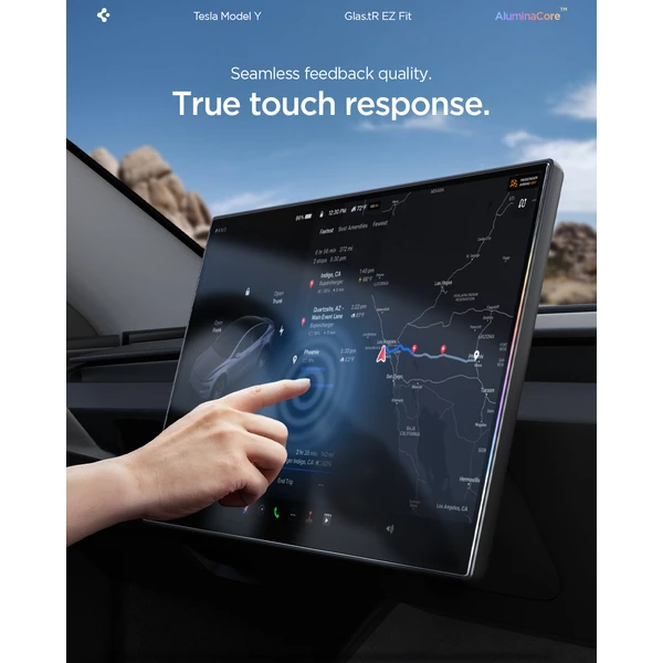 Spigen EZ Fit Anti Glare Matte FC tvrdené sklo Tesla Model Y L 2026 čierne - Ochranné fólie a sklo - Obrázok 744ae17634264f02a88ec3f41ae2b62b