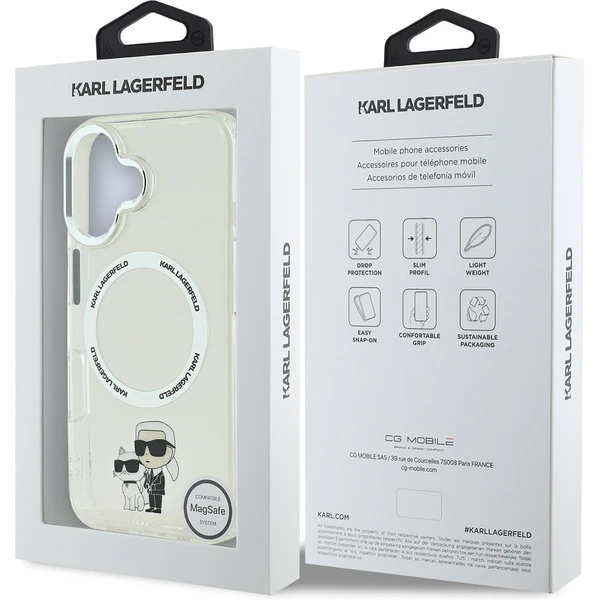 Karl Lagerfeld IML Karl and Choupette MagSafe kryt pre iPhone 16 číry - Puzdra - Obrázok 7471862faab04c94858bf328411bf441