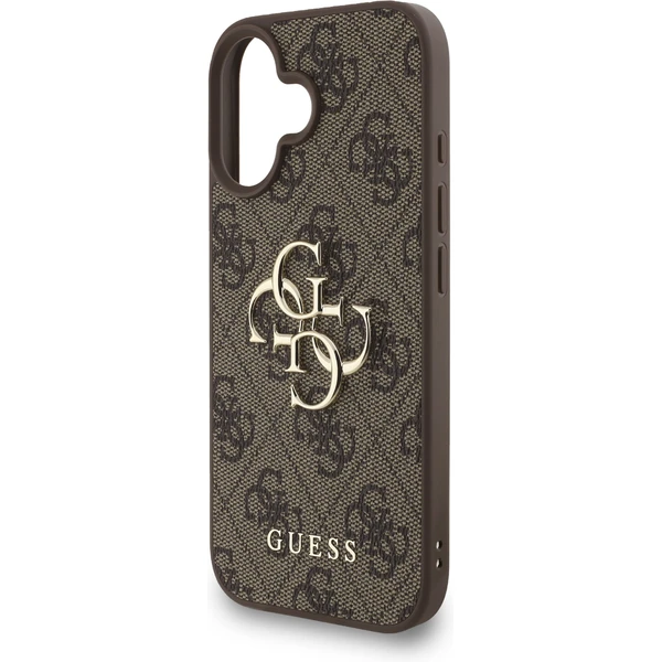 Guess PU 4G Metal Logo Strap kryt iPhone 16 hnedý - Puzdra - Obrázok 7477b0fc8ab044e2848e60098913fd2a