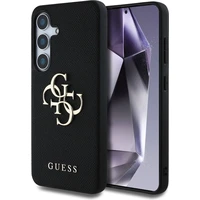 Guess PU Grained 4G Metal Logo kryt Samsung Galaxy S25 čierny - Puzdra