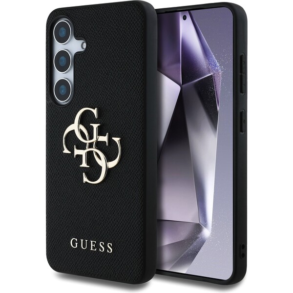 E-shop Guess PU Grained 4G Metal Logo kryt Samsung Galaxy S25 čierny