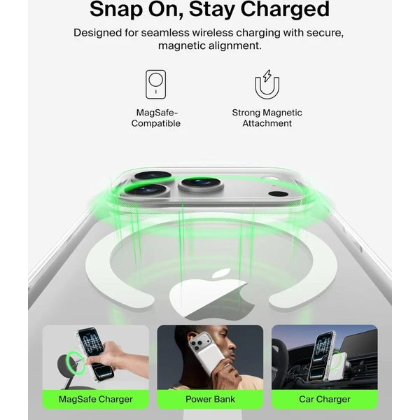 Belkin SheerForce MagSafe kryt iPhone 17 Pro číry - Puzdra - Obrázok 74CN000K01