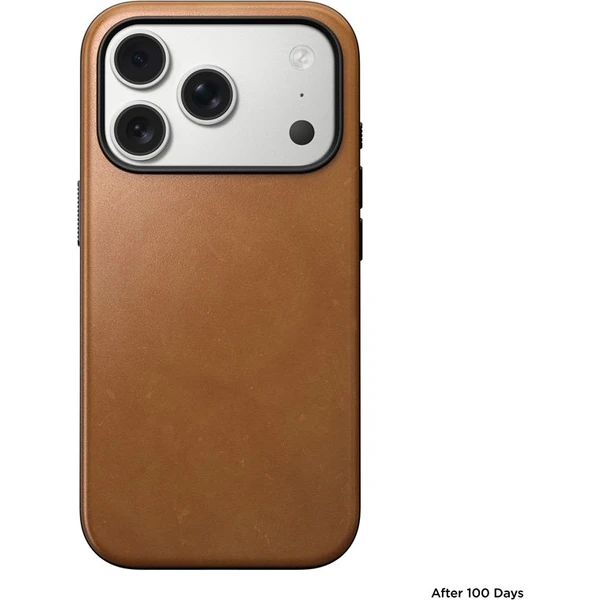 Nomad Modern Leather Case MagSafe kožený kryt iPhone 17 Pro English Tan - Puzdra - Obrázok 74bf7e5a1e5d487cad91d90a035d542a