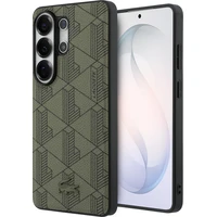 Lacoste PVC Blend Monogram Magnetický kryt Samsung Galaxy S26 Ultra khaki - Puzdra