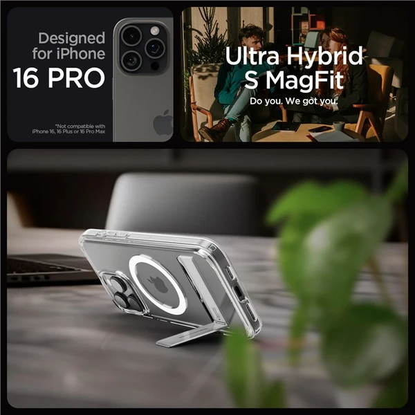 Spigen Ultra Hybrid S MagSafe kryt iPhone 16 Pro crystal clear - Puzdra - Obrázok 7514c2c321c64a92a7cced5a5b91d21d