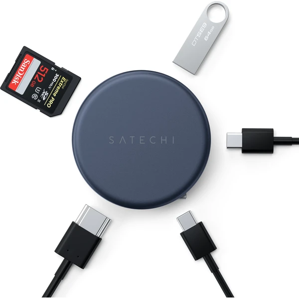 Satechi OntheGo 5-v-1 Multiport Adapter (1x HDMI 4K 60Hz, 1x USB-C až 5 Gbps, 1x USB-A 3.0 až - USB huby - Obrázok 7536e1e6d2604f1bbf3f5e5c47d3d060