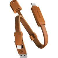 ENERGEA Sheath Key 2v1 USB-C/USB-A kábel, 480 Mb/s, 60W, 15 cm, oranžová - Káble a redukcie