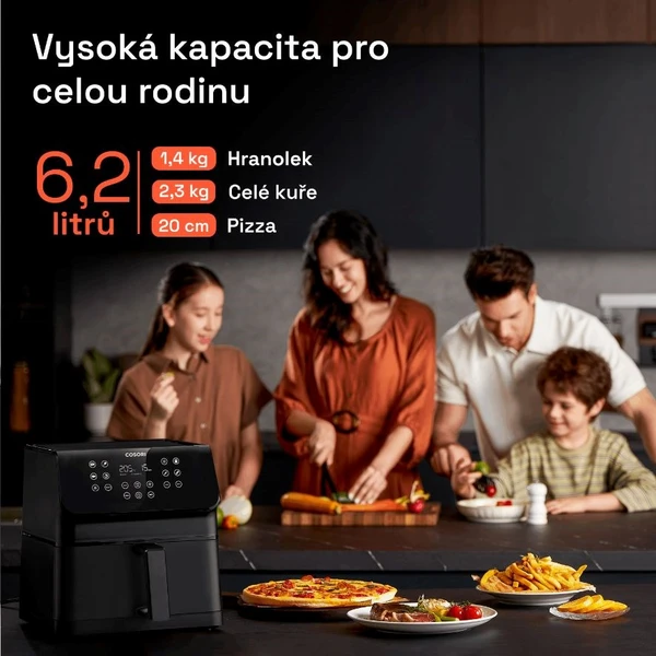 Cosori P651 PREMIUM II Chef edition 6,2l teplovzdušná fritéza čierna - Fritézy - Obrázok 754027b8856048de86f5f0e74a8f929f