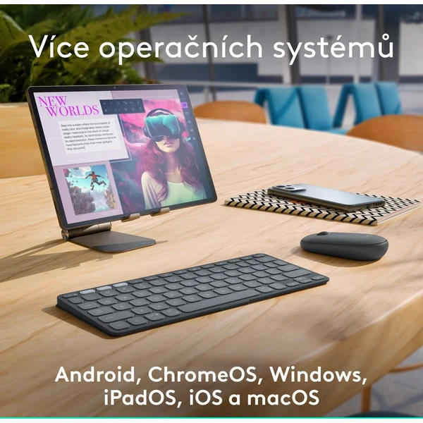 Logitech Keys to go 2 bezdrôtová US klávesnica grafitová - Klávesnice - Obrázok 7545000J01