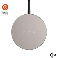FIXED MagPad Slim MagSafe nabíjačka s Qi2, 15W, titánová - Nabíjačky