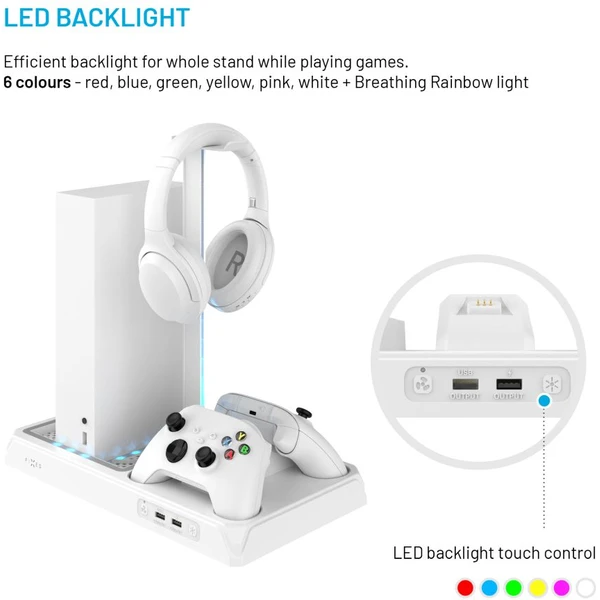FIXED nabíjacia stanica pre Xbox Series X/S s odvetrávaním, biela - Nabíjačky - Obrázok 757fe06b4f5c42ca9c30beaacb96e260
