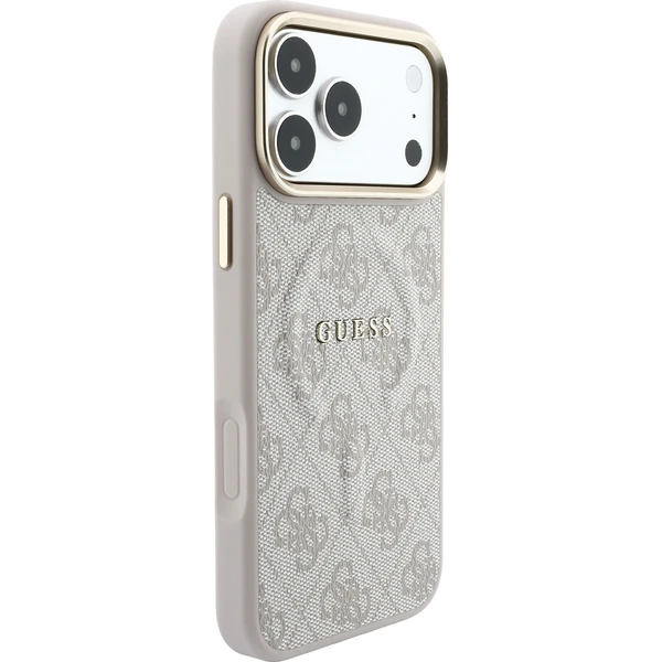 Guess PU Leather 4G Gold Frame Embossed MagSafe Zadný kryt pre iPhone 18 Pro Pink - Puzdra - Obrázok 7582e48bc26a40ea90718e540994b642
