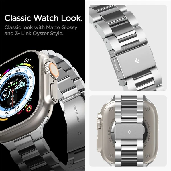 Spigen Modern Fit 316L remienok Apple Watch 49/45/44/42mm strieborný - Remienky - Obrázok 75D5000L01