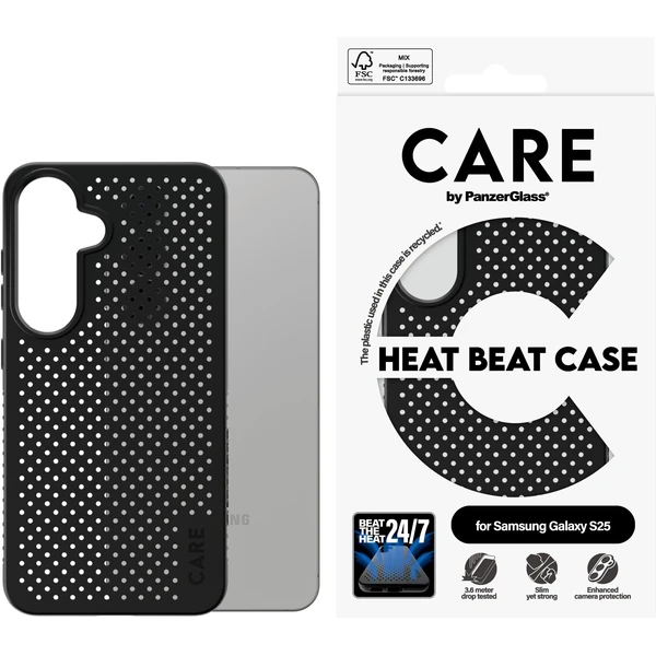 PanzerGlass® CARE kryt Samsung Galaxy S25 Heat Beat - Puzdra - Obrázok 75FC000J01