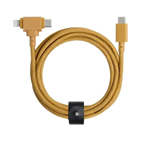 Native Union Belt Universal Cable (USB-C – Lighting/USB-C) 1,5 m, kraft - Káble a redukcie - Hlavný obrázok