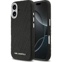 Karl Lagerfeld Grained PU Repeated Logo MagSafe kryt iPhone 17 čierny - Puzdra