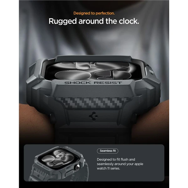 Spigen Rugged Armor Pro 2 puzdro Apple Watch 11 (46mm) dark gray - Puzdra - Obrázok 75b34be78eec465ab0eb69325362fc7a
