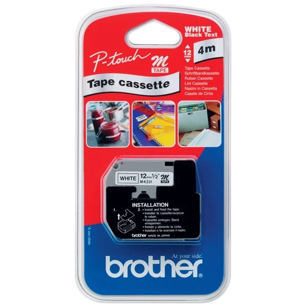 Brother MK231BZ páska čierna na bielom 12 mm - Pásky pre štítkovače - Hlavný obrázok