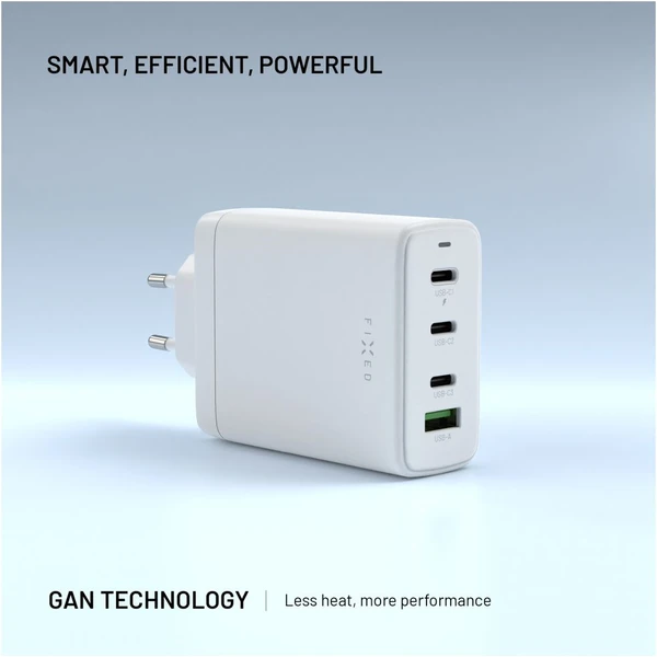 FIXED GaN nabíjačka s 3xUSB-C a USB-A, PD 3.0, 120W, biela - Nabíjačky - Obrázok 75e8bb4504ac4e76b76d98d2d45c23c0