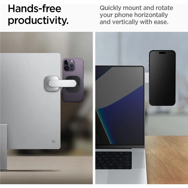 Spigen OneTap Monitor/Laptop Mount S312 nalepovací MagSafe držiak strieborný - Držiaky - Obrázok 760f6db6d28540f28d750b3212076fee