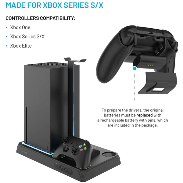 FIXED nabíjacia stanica pre Xbox Series X/S s odvetrávaním, čierna - Nabíjačky - Obrázok 762749131d6a4cfe90e6b37776b6b9d1