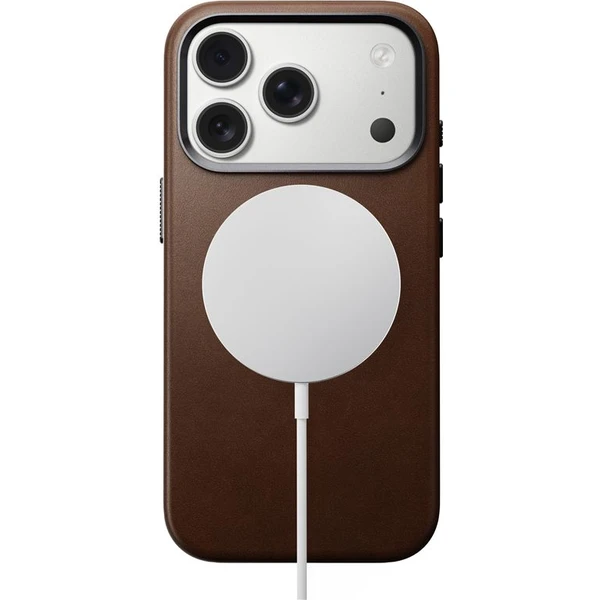 Nomad Traditional Leather Case MagSafe kožený kryt iPhone 17 Pro Brown - Puzdra - Obrázok 763ed6c07a1b4d34ba15311a9c4560ed