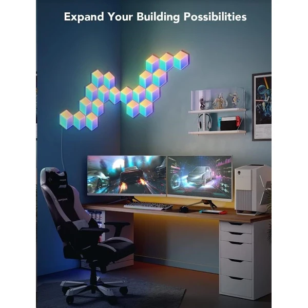 Govee Glide Hexa Pro LED Smart 10ks - Inteligentné osvetlenie - Obrázok 767e49ce18f64dfb84dfd1655a5bbfa5