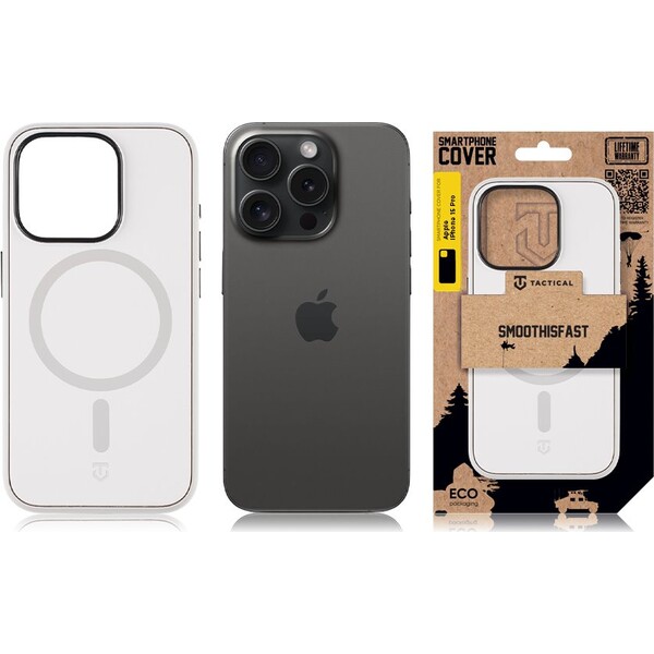 Tactical MagForce SmoothIsFast kryt Apple iPhone 15 Pro biely - Puzdra - Obrázok 76881bbd60b0427e8d1410097f04e813