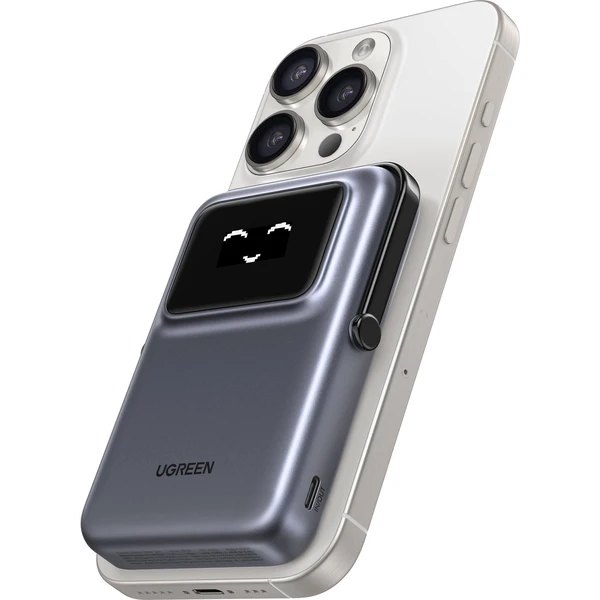UGREEN Uno MagSafe/Qi2 Powerbanka so stojanom, 10000 mAh, 20W, tmavo šedá - Powerbanky - Hlavný obrázok