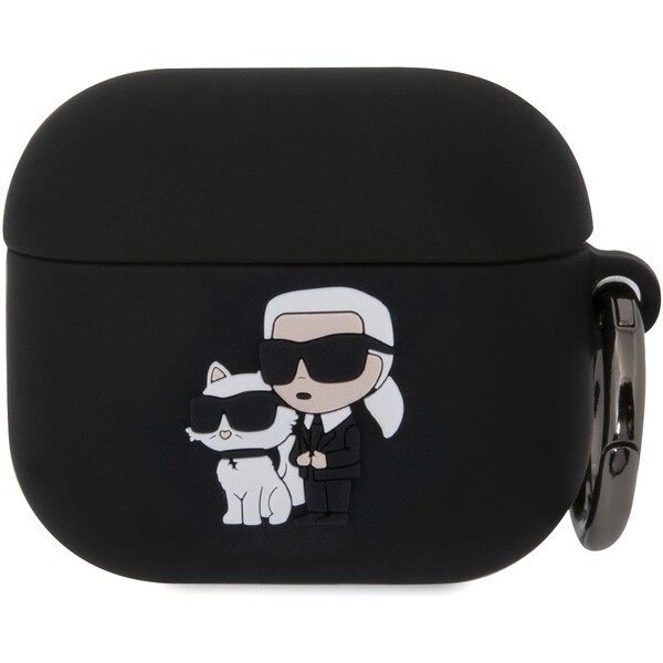 E-shop Karl Lagerfeld 3D Logo NFT Karl and Choupette puzdro AirPods 3 čierne