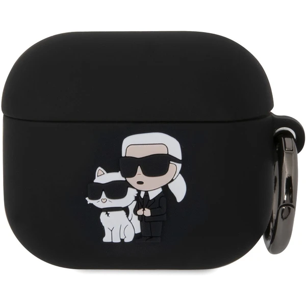 Karl Lagerfeld 3D Logo NFT Karl and Choupette puzdro AirPods 3 čierne - Puzdra - Hlavný obrázok