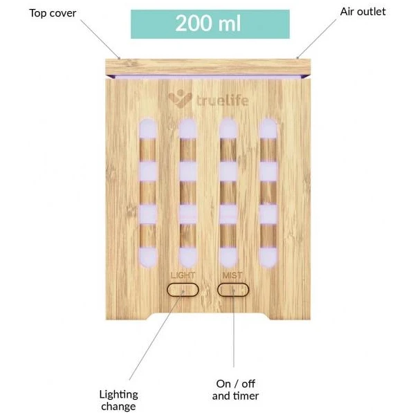 TrueLife AIR Diffuser D7 Bamboo - Zvlhčovače vzduchu - Obrázok 76TG300401