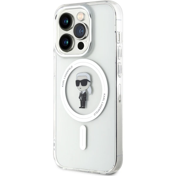 Karl Lagerfeld IML Ikonik MagSafe Kryt iPhone 15 Pro číry - Puzdra - Obrázok 76X4000701