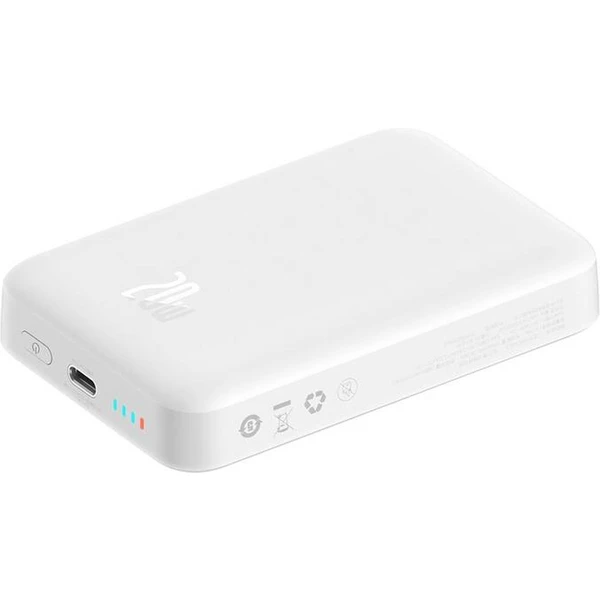 Baseus Power banka Mini s bezdrôtovým nabíjaním 10000 mAh 20W USB-C biela - Powerbanky - Obrázok 76X5000L01