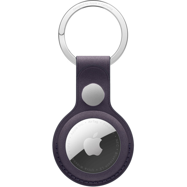 Apple FineWoven kľúčenka na AirTag polnočne fialová