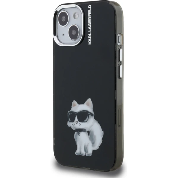 Karl Lagerfeld IML Aquarelle Chúpette kryt iPhone 15 čierny - Puzdra - Obrázok 76a3c4e7533f48928f198c52bb999e77