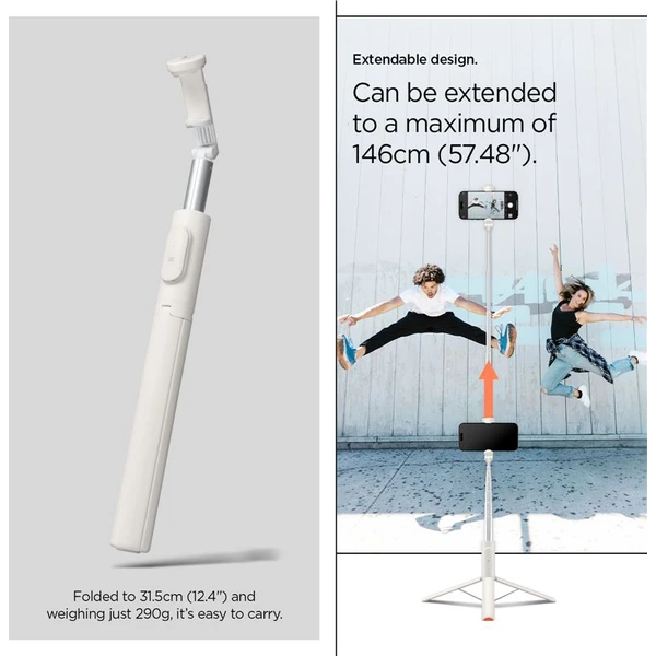 Spigen Tripod Selfie Stick MagSafe Auto-Open selfie tyč béžová - Držiaky - Obrázok 76dfc1b224c04a478c3daf096db8bb58
