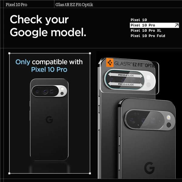 Spigen Glass tR EZ Fit Optik 2 Pack tvrdené sklo na fotoapará Google Pixel 10 Pro číre - Ochranné fólie a sklo - Obrázok 770374ae068e4d2a944899d320e2e661