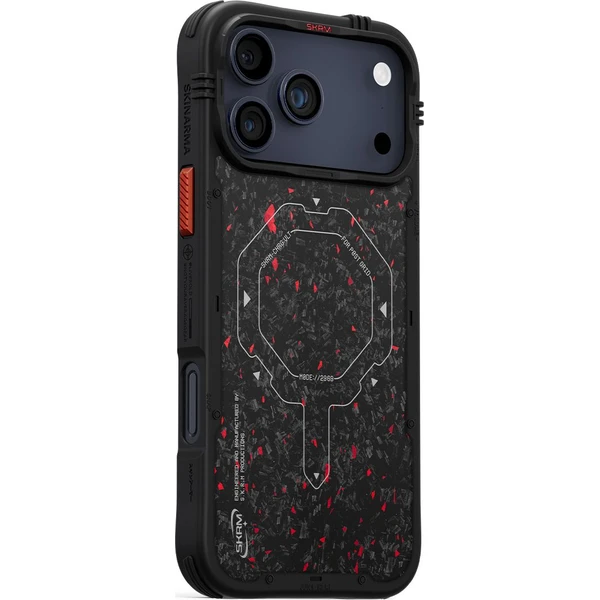SKINARMA Vektor Mag-Charge MagSafe kryt iPhone 17 Pro Max Čierna/červená - Puzdra - Hlavný obrázok