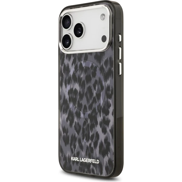 Karl Lagerfeld IML Leopard MagSafe Zadný Kryt pre iPhone 17 Pro Max sivý - Puzdra - Obrázok 7740fb354617470e924f7ca6526f8390