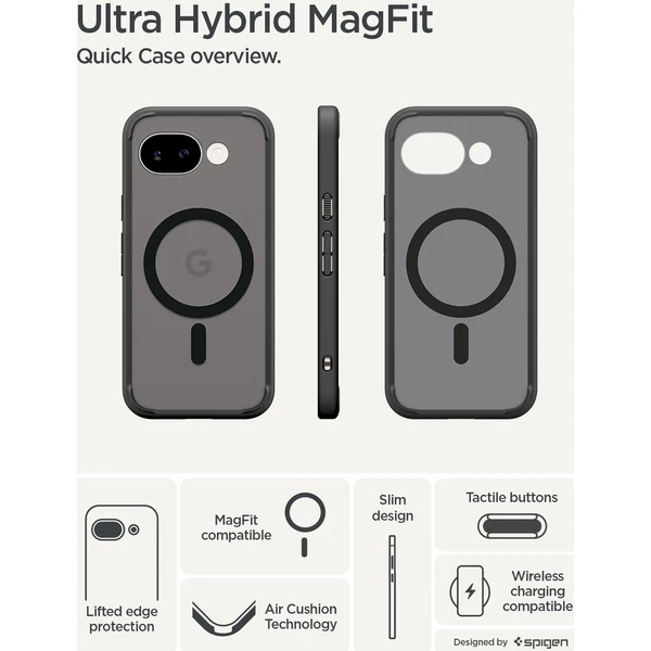 Spigen Ultra Hybrid MagSafe kryt Google Pixel 10a frost black - Puzdra - Obrázok 7760e8f1402d468d87cc6da23cd163c7