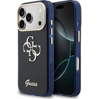 Guess IML 4G Script Metal Logo kryt iPhone 17 Pro Max modrý - Puzdra