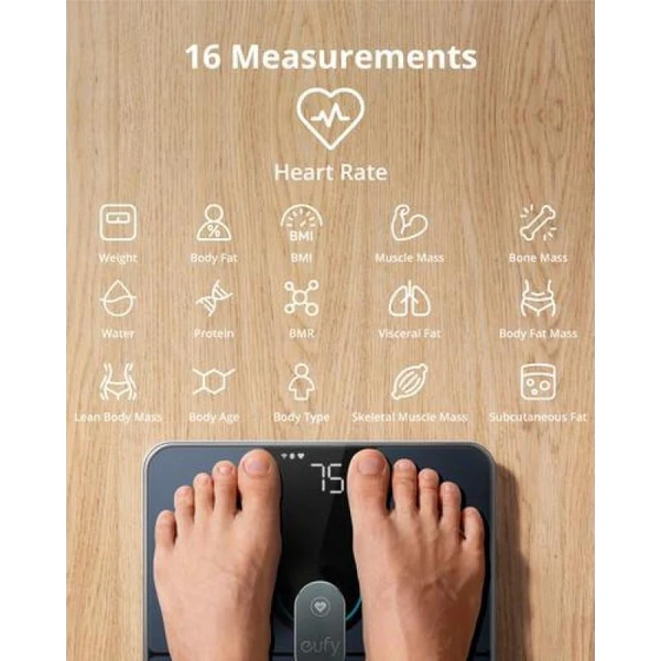 Anker eufy P2 Pro chytrá osobná váha čierna - Inteligentné váhy - Obrázok 778471016a24480c80f51e5a6d0a3612