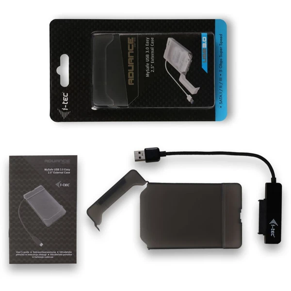 i-tec MYSAFE Easy 2,5" USB 3.0 čierny - Externé boxy - Obrázok 77KWE00101