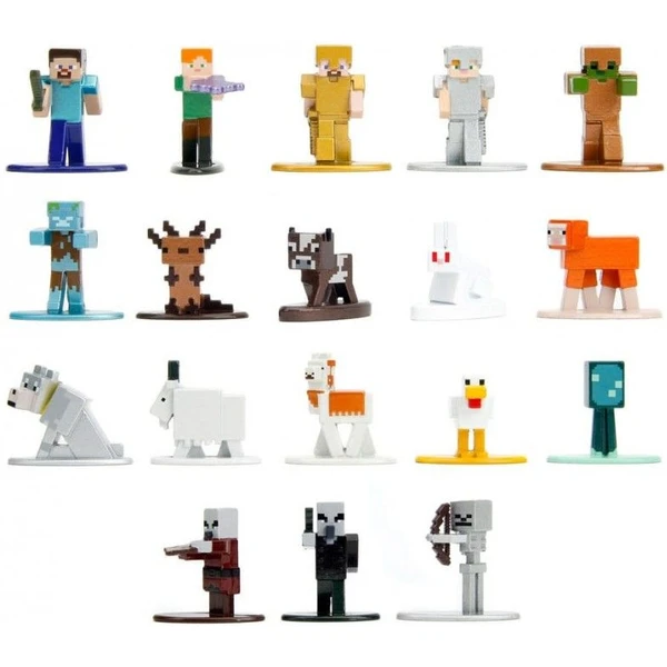 Minecraft Nano Metalfigs Diecast Mini Figures 18-Pack Wave 10 4 cm - Figúrky - Obrázok 77M5000P01