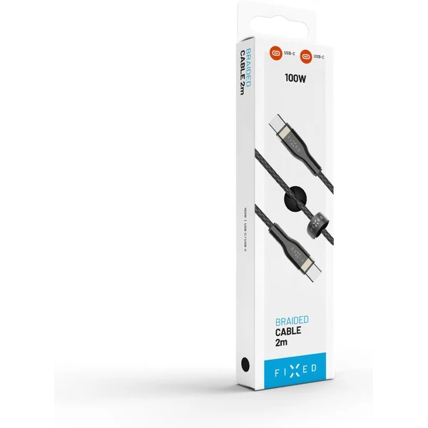 FIXED USB-C/USB-C napájací kábel 100W 2m čierny - Káble a redukcie - Obrázok 77cceb252cb24842b3c8f17ec04dc465