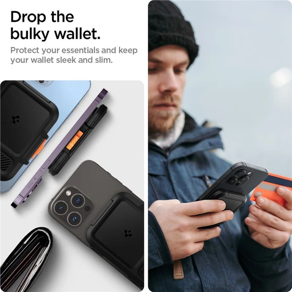 Spigen Lock Fit MagSafe Wallet peňaženka čierna - Peňaženky - Obrázok 77d481fcde7f4e36b6eff9529d110e20