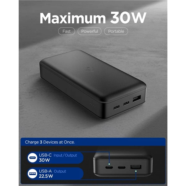 Spigen Essential powerbanka 30000mAh (30W) čierna (EA3030) - Powerbanky - Obrázok 77d5ee0b26574efd8819f16174a276db