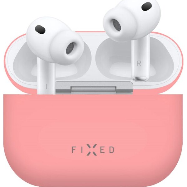 E-shop FIXED Hodvábne silikónové púzdro pre Apple AirPods Pro 3 ružové