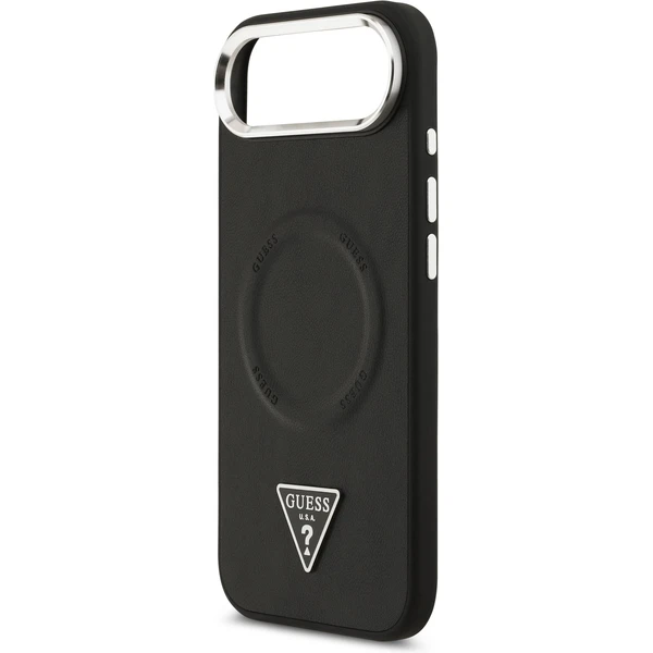 Guess PU Leather Triangle Logo MagSafe kryt iPhone Air čierny - Puzdra - Obrázok 77ea2ccd974643008f29005094d07012